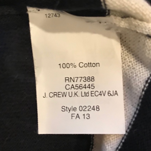 J. Crew Navy, White, and Pink Sweater - Picture 3 of 4